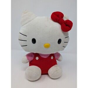 TY Beanie Babies Hello Kitty 9” Plush Red Jumper 2011 Overalls Soft Toy Kawaii
